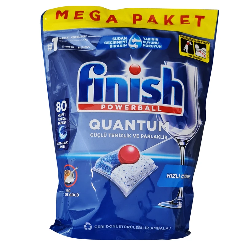 finish quantum poweball قرص ماشین ظرفشویی فینیش پاوربال کوانتوم ۸۰