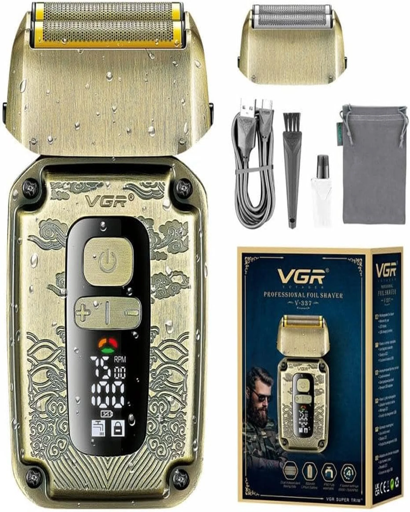 vgr-v337-professional-foil-shaver-front ماشین اصلاح موی صورت وی جی ار مدل V-337
