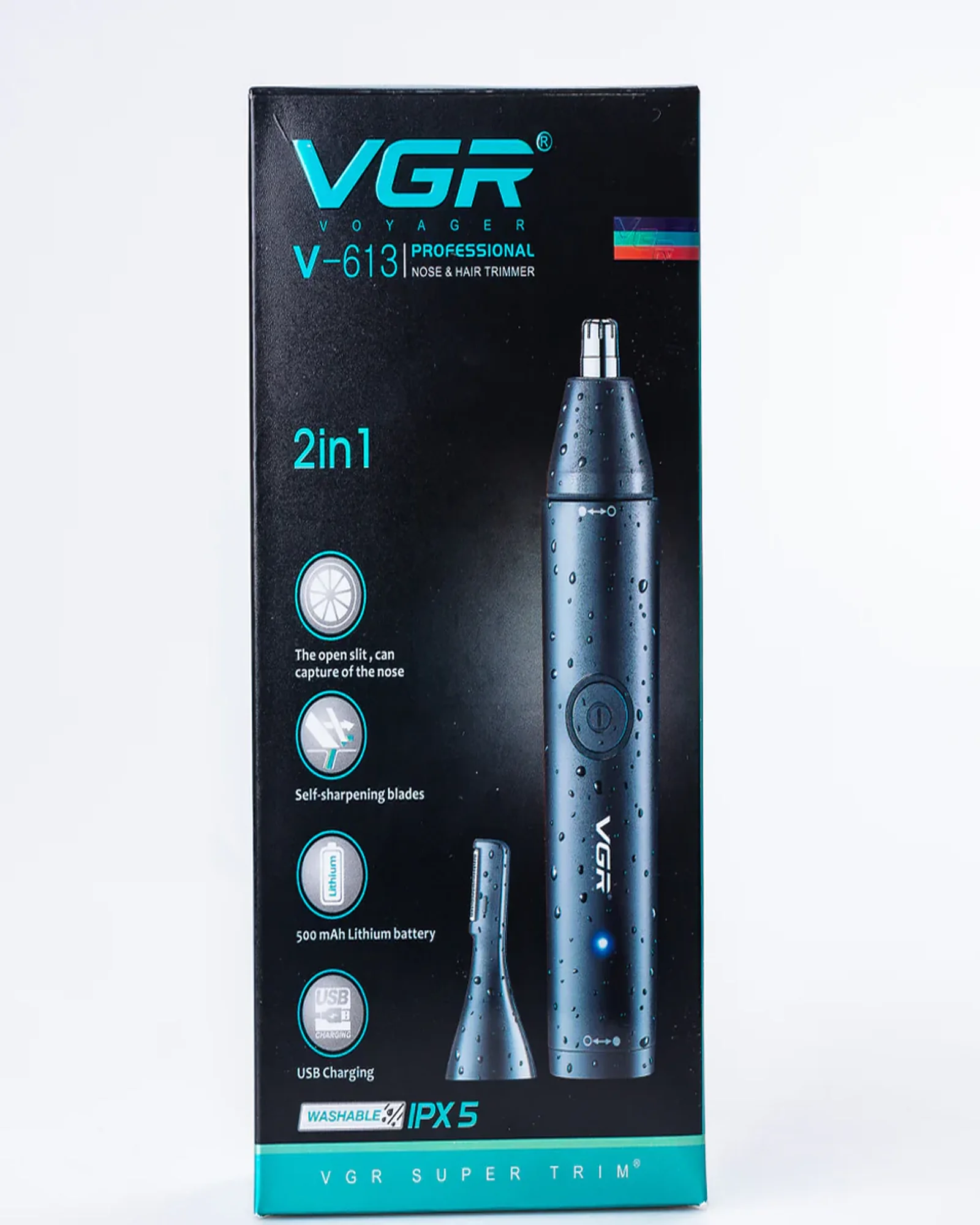 vgr-v613-professional-nose-hair-trimmer-front موزن بینی و گوش و ابرو وی جی ار مدل V613