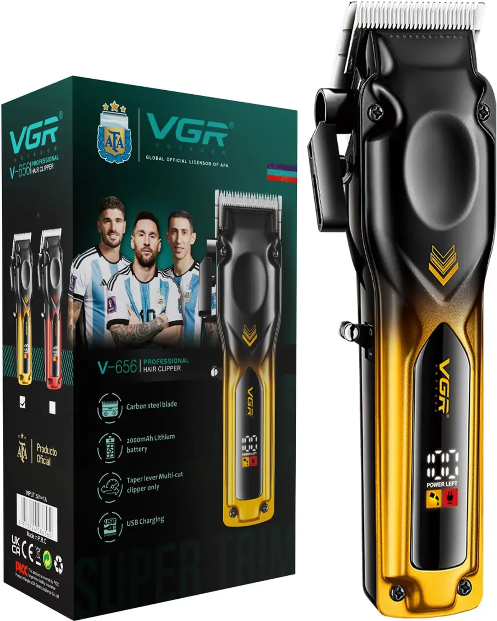 vgr-v656-professional-hair-clipper-front ماشین اصلاح موی سر و صورت وی جی ار مدل V-656